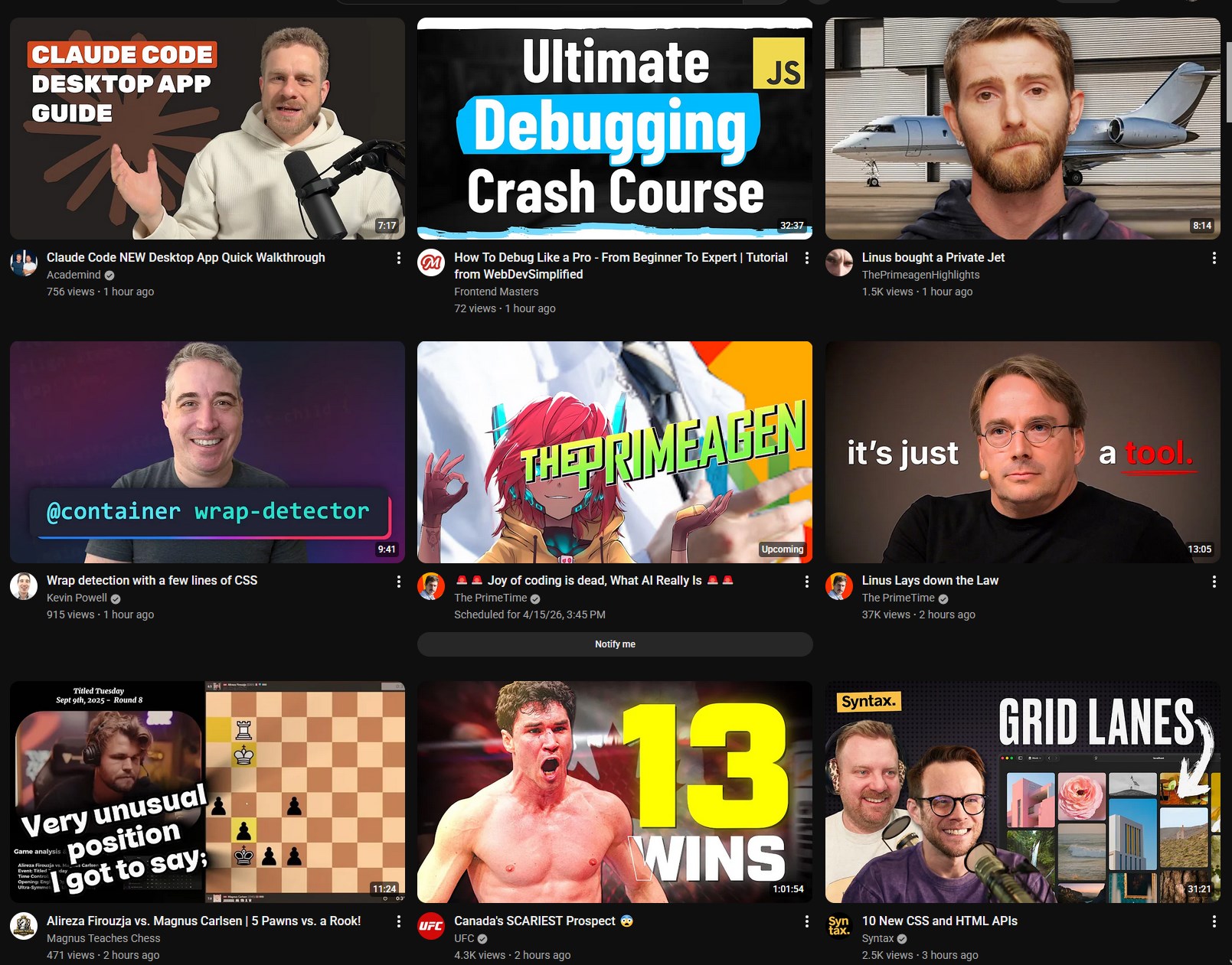 subscription feed without blocktube
